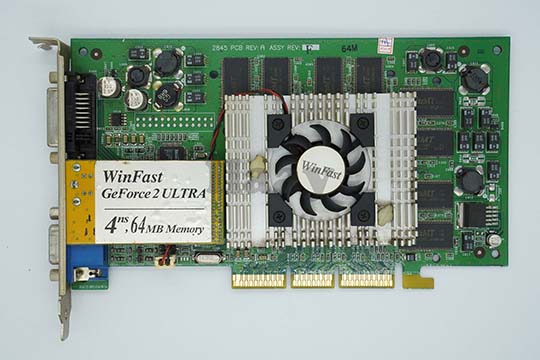 丽台Winfast GeForce 2 Ultra 64MB显示卡（nVIDIA GeForce 2 Ultra芯片）